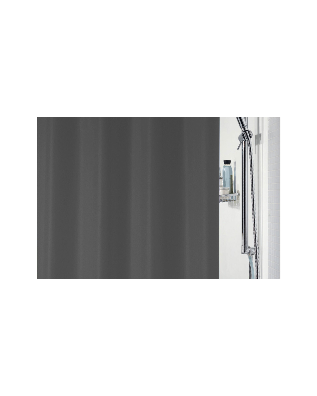 Vinyl Shower Curtain 180x200cm - Black